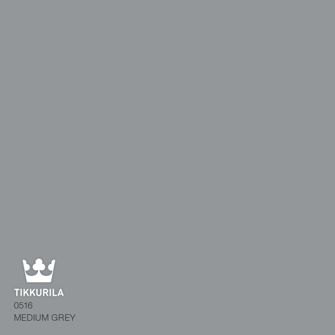 Tikkurila 0516 / Medium gray / #939799 Hex Color Code, RGB and Paints