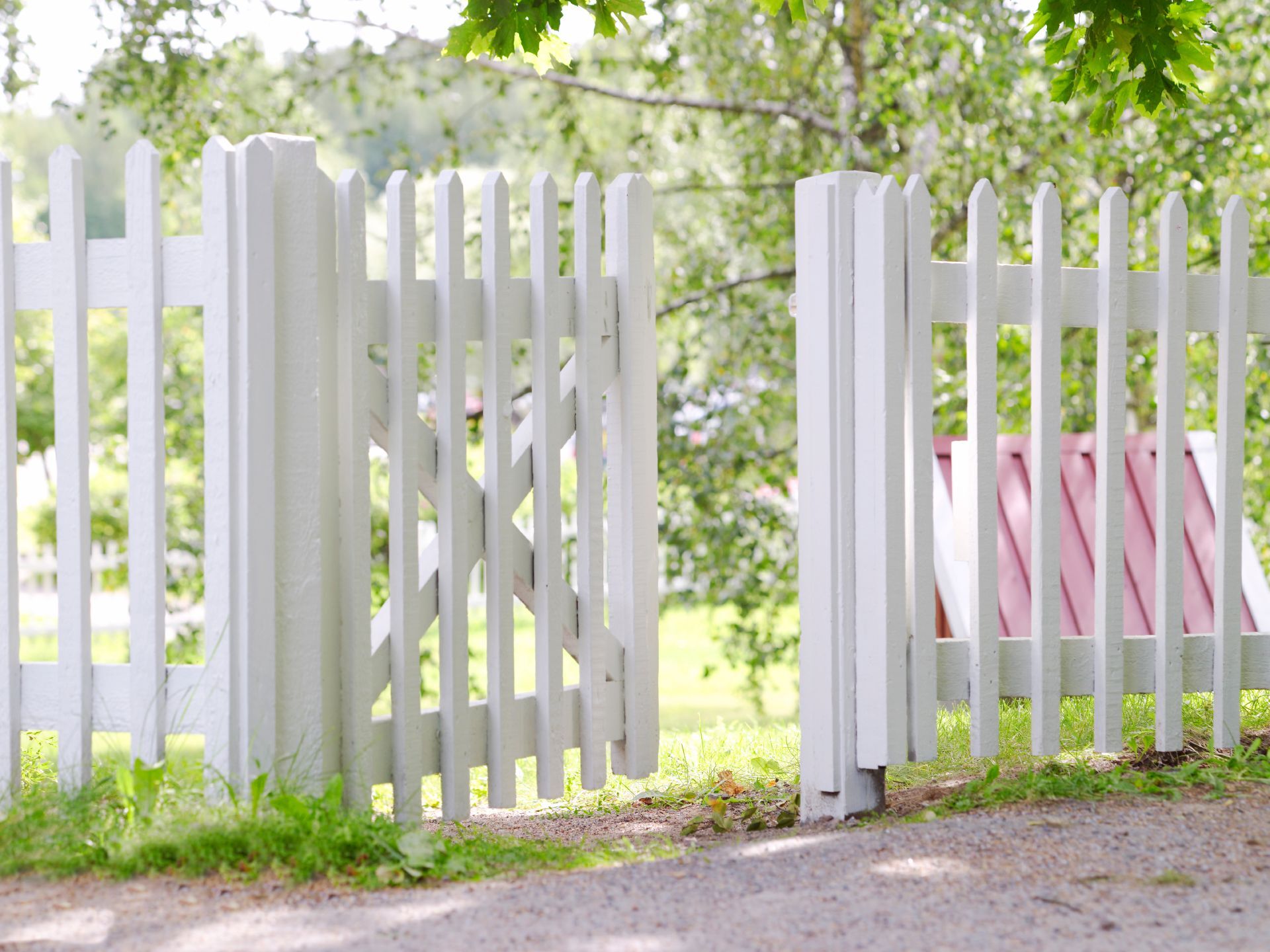 white colour wooden fence