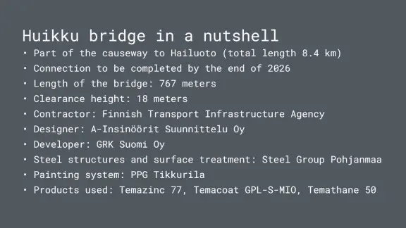 Huikku bridge in brief