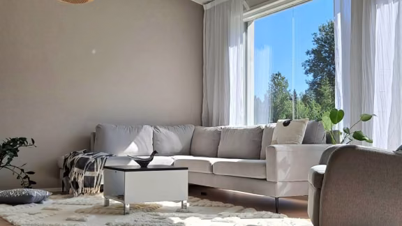 brown colour living room