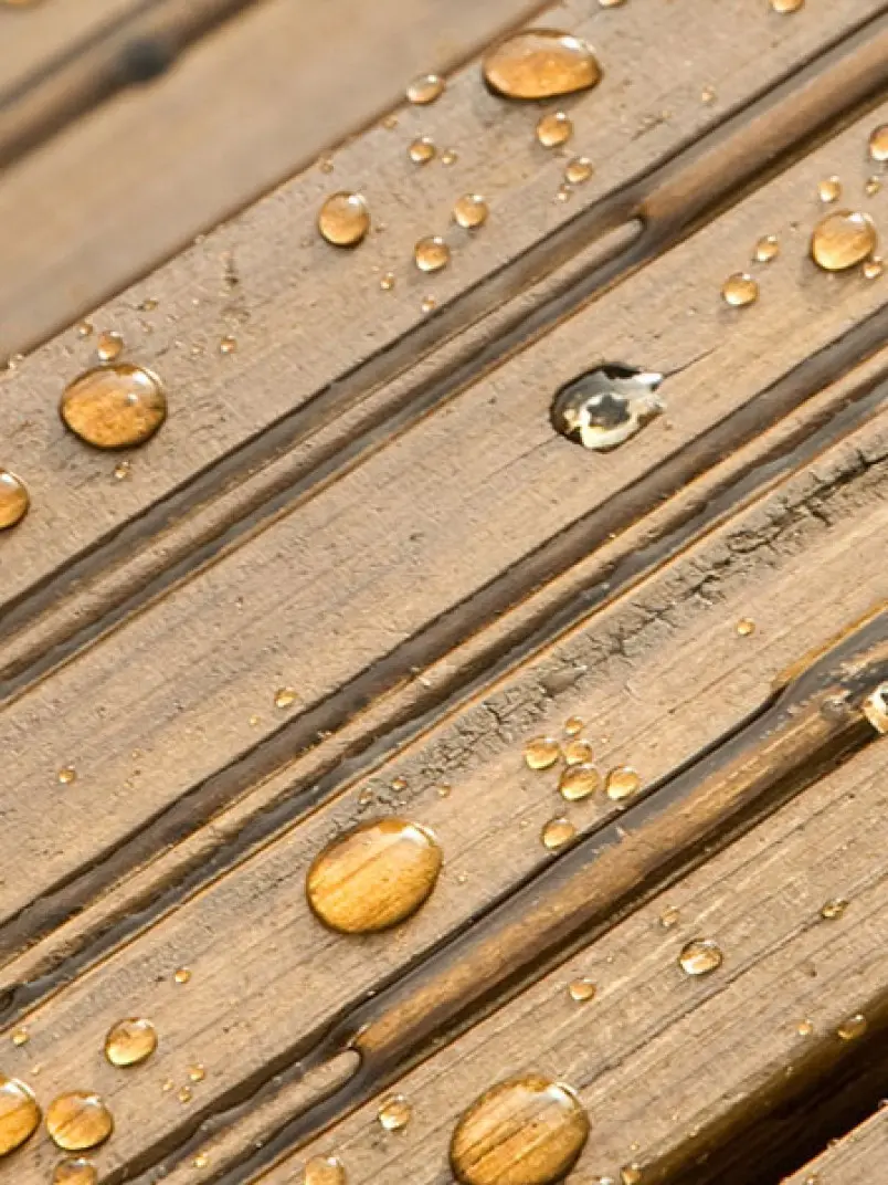 Wooden terrace decking