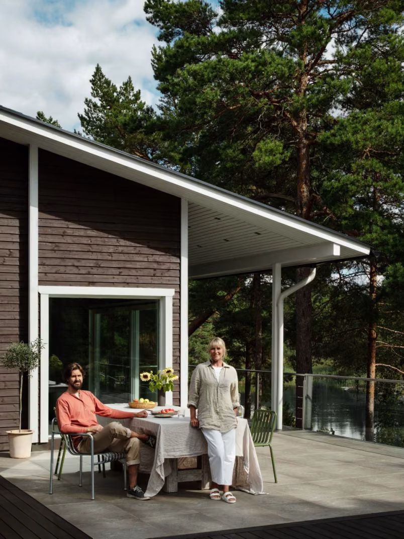 Tikkurila exterior wood paint protects house with long lasting result.