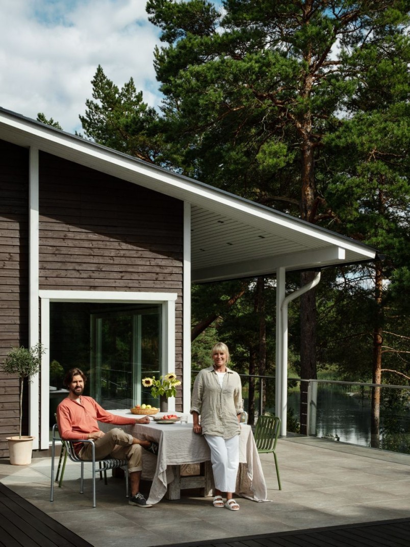 Tikkurila exterior wood paint protects house with long lasting result.