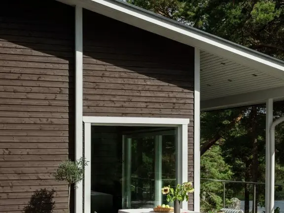 Brown colour exterior wall
