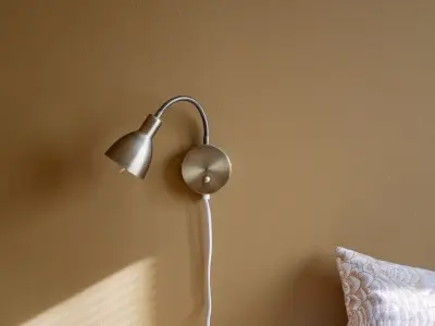 brown colour wall in bedroom