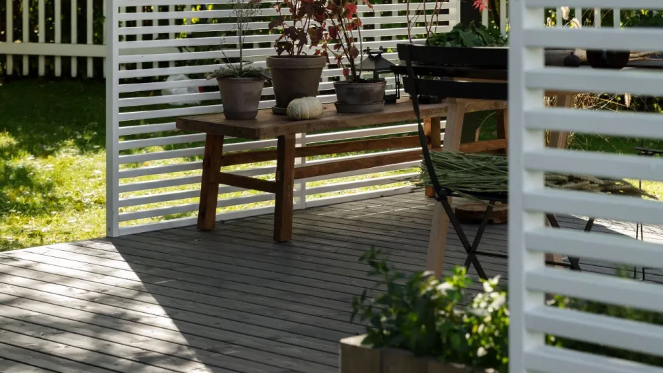 Terrace and pergola