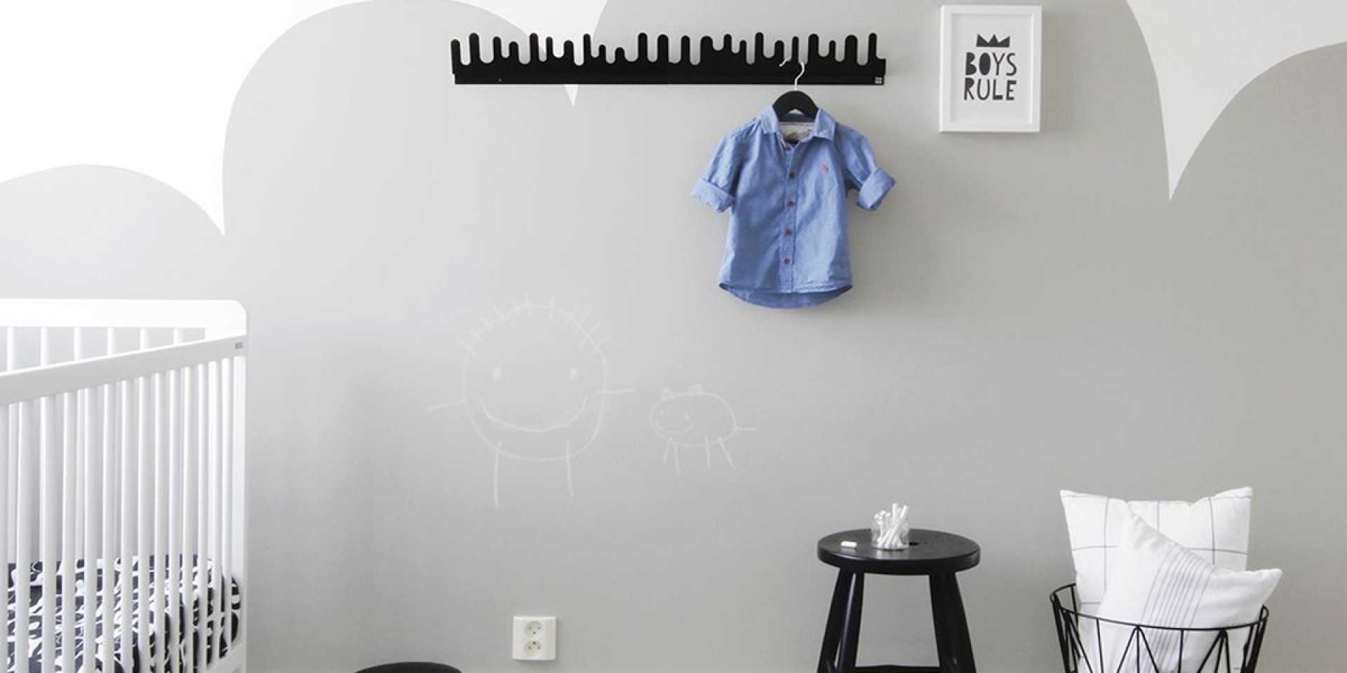 Blackboard wall for kids room