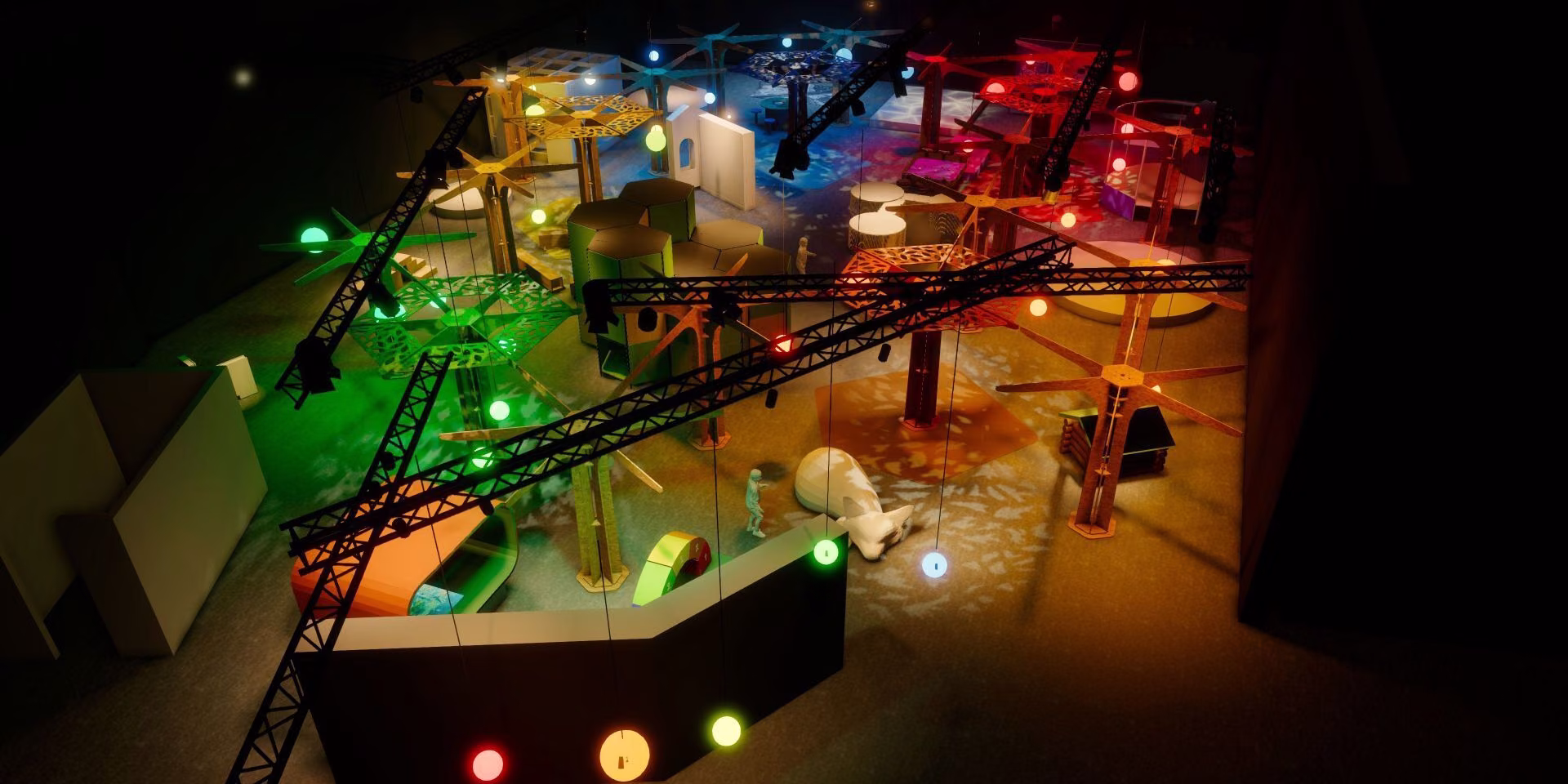 Power of play exhibition bird eye view