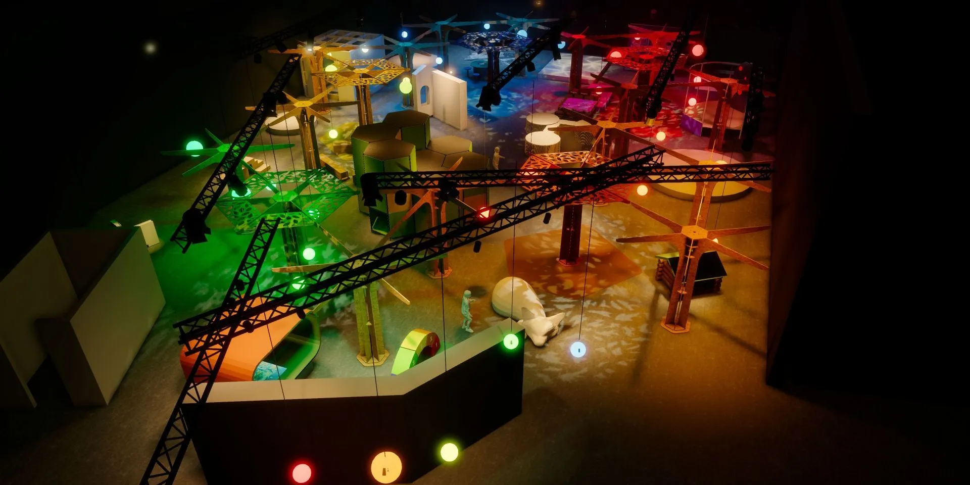 Power of play exhibition bird eye view