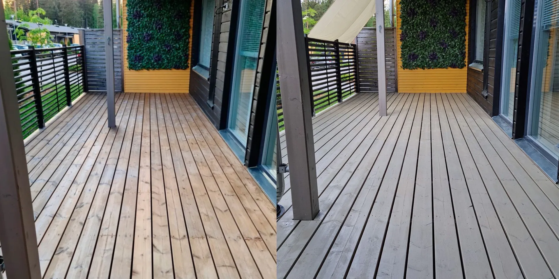 Terrace makeover before and after