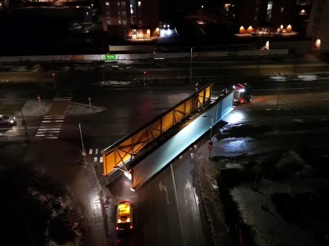 Steel structures for a bridge in transit
