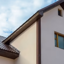 House with a mineral facade