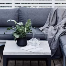 painting concrete table to dark
