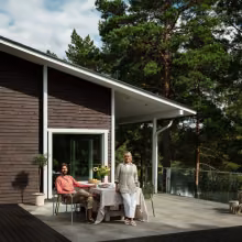 Tikkurila exterior wood paint protects house with long lasting result.