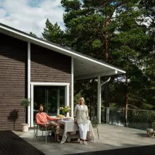 Tikkurila exterior wood paint protects house with long lasting result.