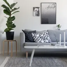 living room in Tikkurila White