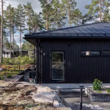 Black coloured house