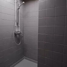 Painted bathroom
