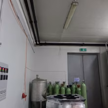 The walls were painted with Tikkurila Argentum 20