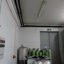 The walls were painted with Tikkurila Argentum 20