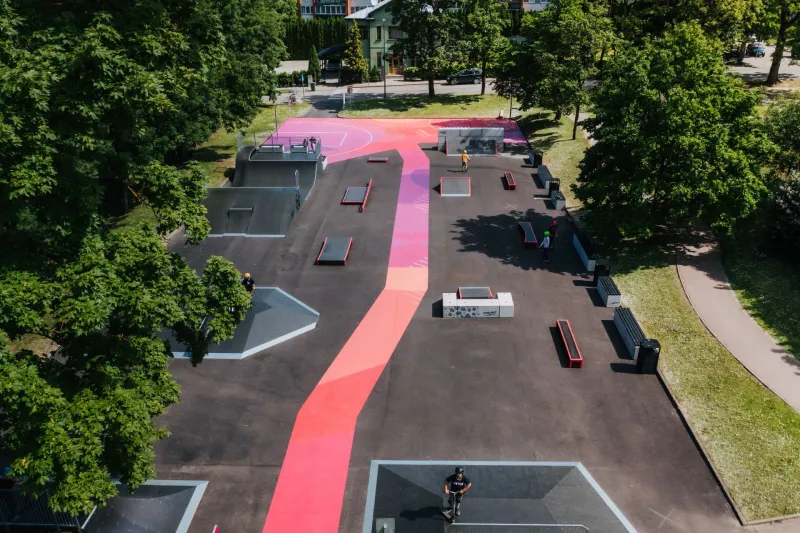 Tikkurila's support for the creation of Cēsis skate park 