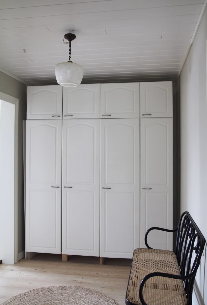 White closet doors - After