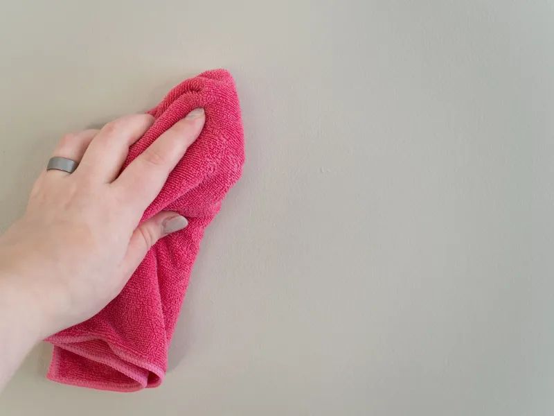 washing the wall
