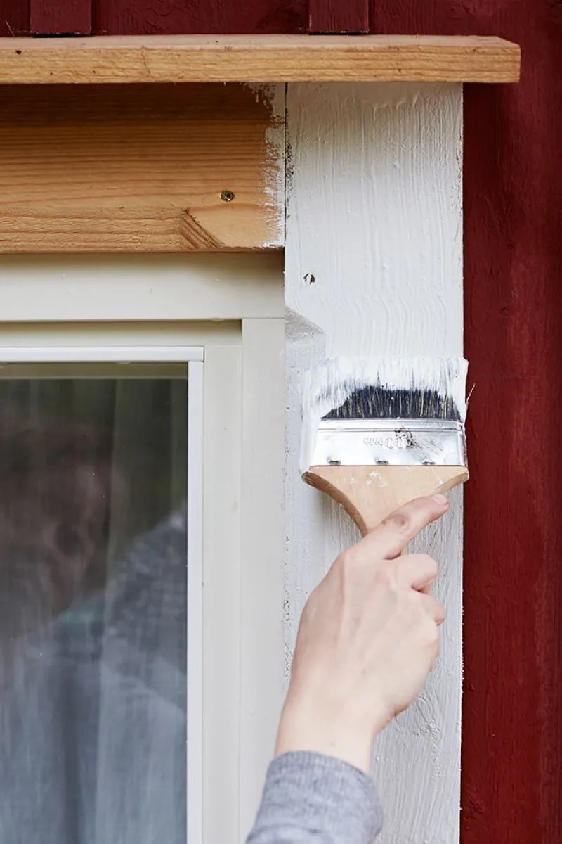 painting the barn windows