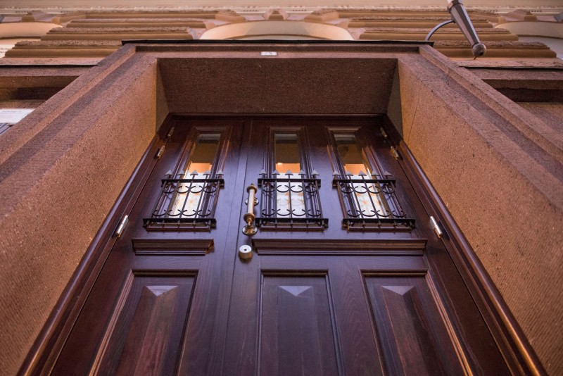 Wooden exterior door