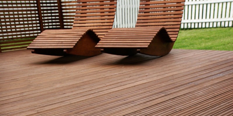 Wooden terrace decking