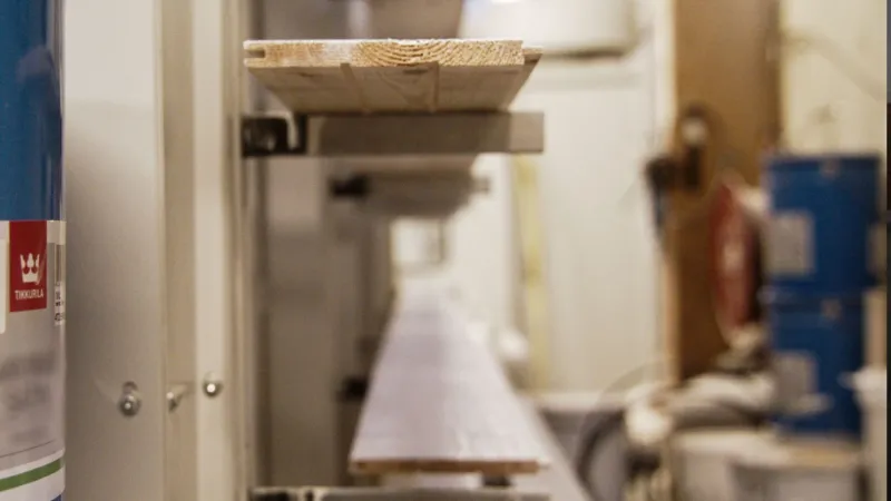 Wood coating line